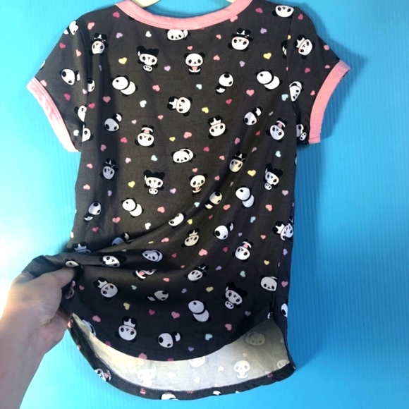 2pc set of Pink and brown Panda print top Very soft & Denim Jean Bermuda Shorts - Picture 8 of 10